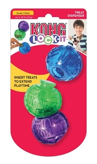 Kong Lock-It Puzzel S 5,5x,5,5x5,5 cm 3 Stuks