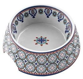 Voerbak Hond Moroccan Melamine  18x18x7 Cm 590 Ml