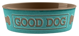 Voerbak Good Dog Melamine Turquoise 17x16x6 Cm 950 Ml
