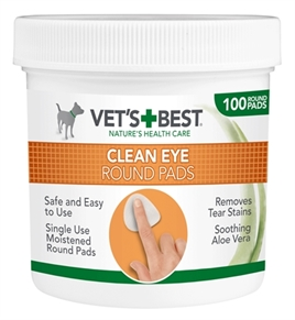 Vets Best Clean Eye Round Pads 100 St