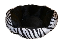 Mand Velvet Look Zebra 38x36x18 Cm